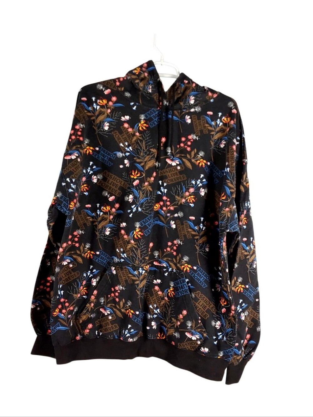Assholes Live Forever floral hoodie